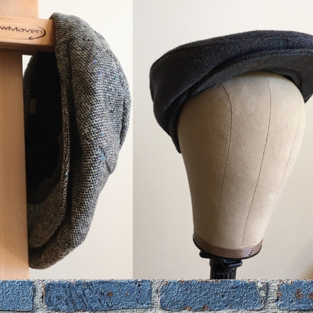 Preowned Mens/ Unisex Newsboy Hat Cap One Size Large Wool Seifter Assoc Lot of 2